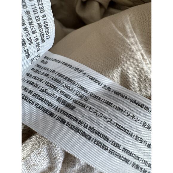 Abercrombie & Fitch women Linen Blend High Ultra Wide Leg Pants Size 28 NWT - Picture 5 of 6